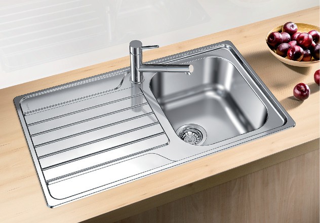 Blanco Dinas 45 S zlewozmywak 1 komora z ociekaczem bez korka stal szlachetna szczotkowana 523374