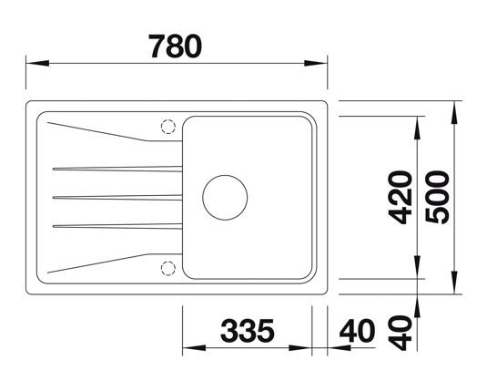 Blanco Sona 45 S Silgranit PuraDur II zlewozmywak granitowy 1 komora z ociekaczem kolor antracyt 519662