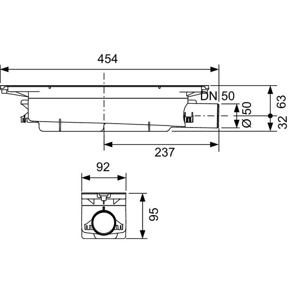 Tece Drainprofile odpływ liniowy 80 cm profil regulowany stal nierdzewna syfon standard  670800 673002