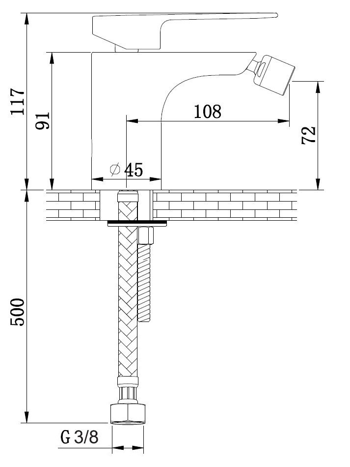 Kohlman Proxima bateria bidetowa chrom QB130P