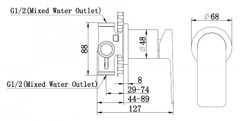 Kohlman Proxima bateria prysznicowa podtynkowa chrom QW220P