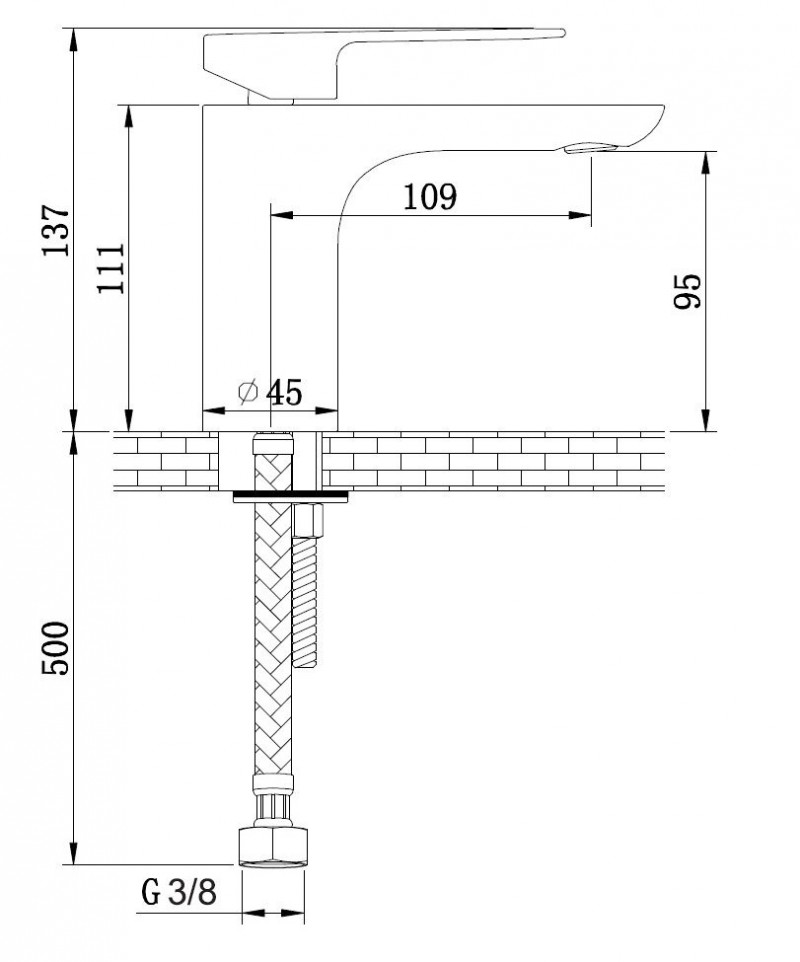 Kohlman Proxima bateria umywalkowa chrom QB100P