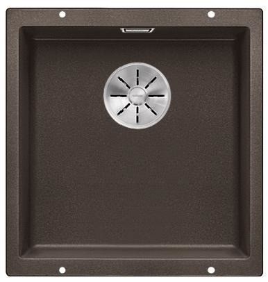Blanco Subline 400-U Silgranit PuraDur II zlewozmywak granitowy z korkiem InFino komora podwieszana kolor kawowy 523431