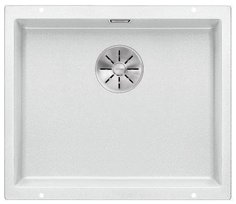 Blanco Subline 500-U Silgranit PuraDur II zlewozmywak granitowy z korkiem InFino komora podwieszana kolor biały 523436