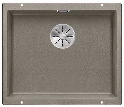 Blanco Subline 500-U Silgranit PuraDur II zlewozmywak granitowy z korkiem InFino komora podwieszana kolor tartufo 523439