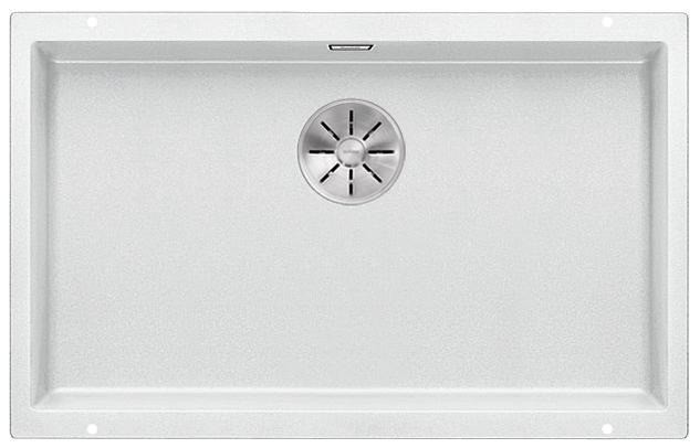 Blanco Subline 700-U Silgranit PuraDur II zlewozmywak granitowy z korkiem InFino komora podwieszana kolor biały 523446