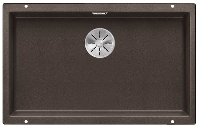 Blanco Subline 700-U Silgranit PuraDur II zlewozmywak granitowy z korkiem InFino komora podwieszana kolor kawowy 523451