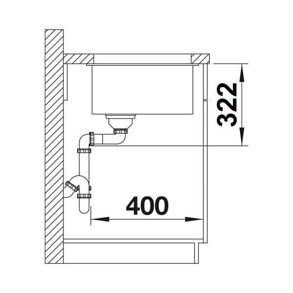 Blanco Subline Level 700-U Silgranit PuraDur II zlewozmywak granitowy z korkiem InFino 1,5 komory podwieszany kolor biały 523542