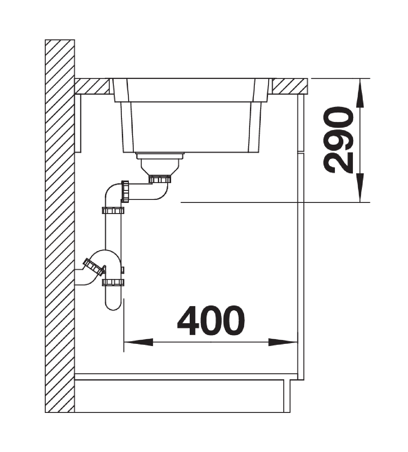 Blanco Etagon 500 IF zlewozmywak komora wpuszczana z korkiem InFino stal szlachetna gładka 521840