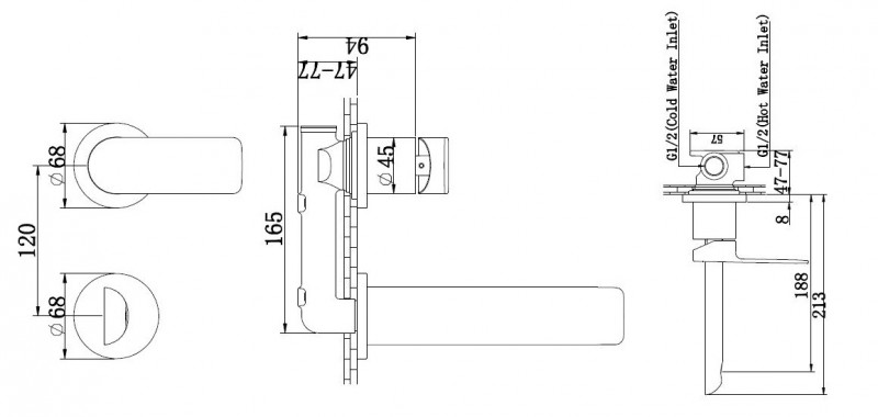 Kohlman Proxima bateria umywalkowa podtynkowa chrom QW180P