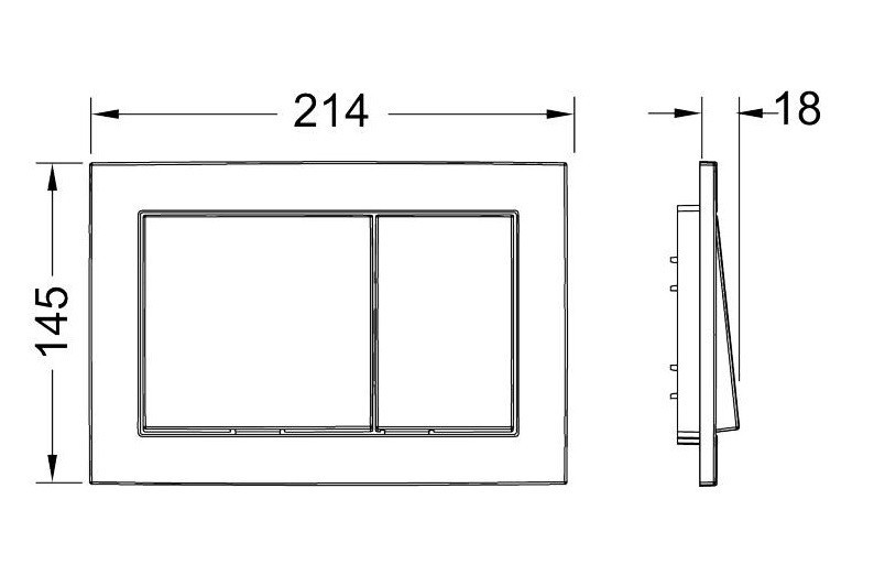 Tece Base przycisk spłukujący do stelaża WC chrom połysk 9240701