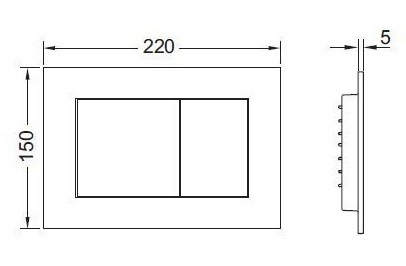 Tece Now przycisk spłukujący do stelaża WC biały 9240400