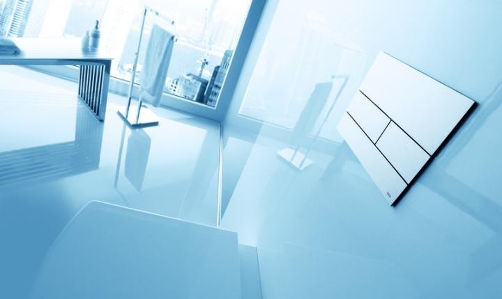 Tece Square II przycisk spłukujący metalowy do stelaża WC biały mat 9240834