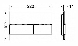 Tece Square przycisk spłukujący do stelaża WC szkło zielone przyciski stal szczotkowana 9240804