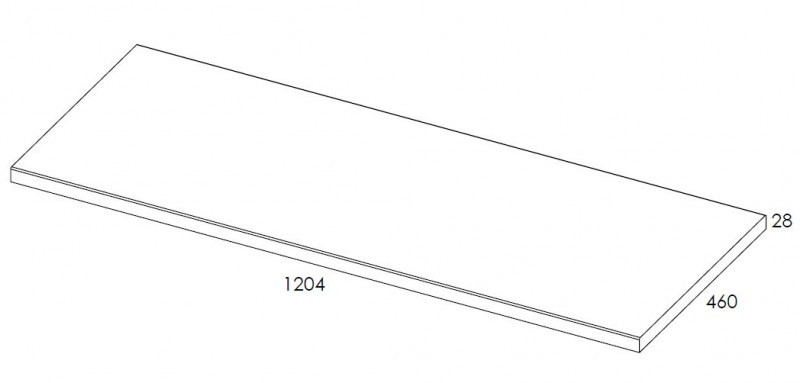 Elita Look blat naszafkowy pełny 120 cm dąb klasyczny 166902 - !!!!!