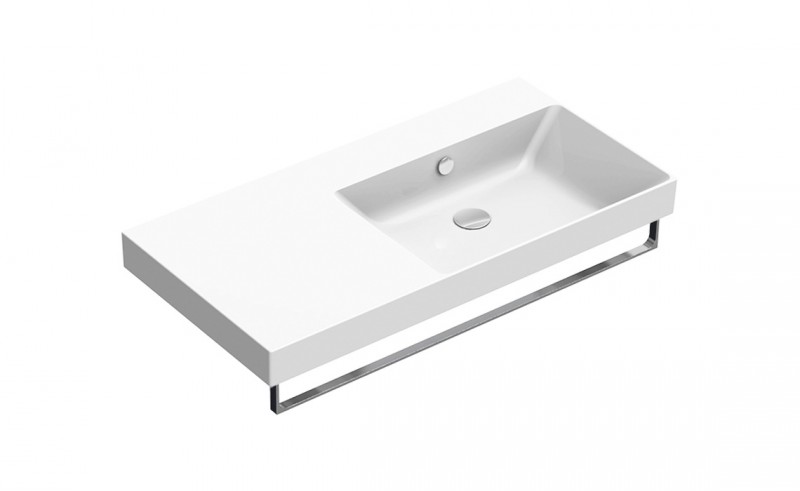 Catalano New Zero 100 R umywalka z blatem ceramicznym po lewej stronie 100x50 biały Cataglaze 110DZEUP00