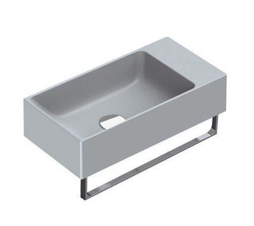 Catalano Zero New 50 umywalka mała 50x25 szary matowy cemento satinato cataglaze 15025VECS