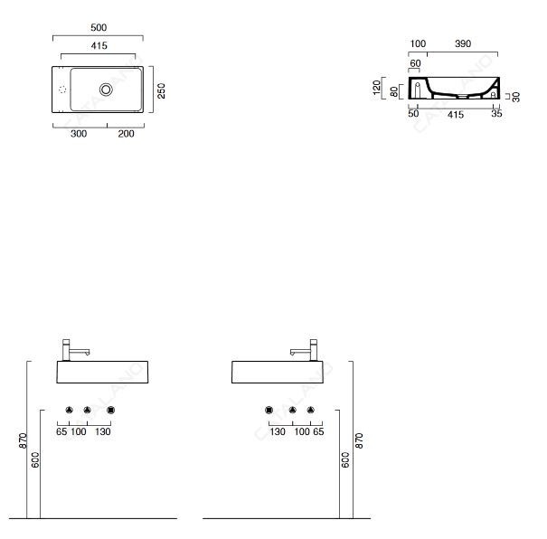 Catalano Verso 50 umywalka mała 50x25 biały matowy bianco satinato cataglaze 15025VEBM