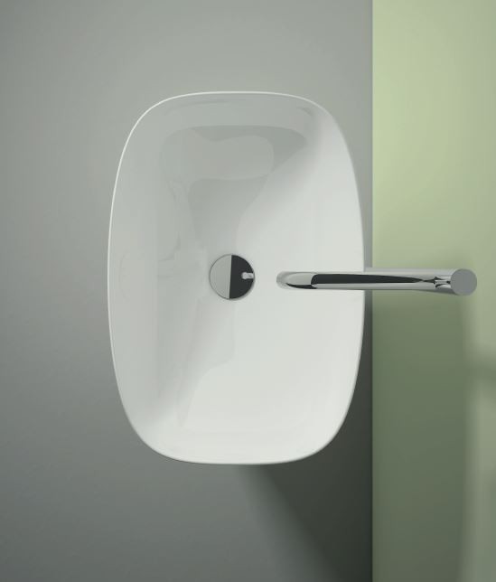 Catalano Green Lux umywalka wolnostojąca 55x38 odpływ podłoga biały połysk Cataglaze 1FRGRLX00