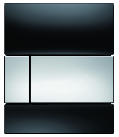 Tece Square przycisk spłukujący do pisuaru szkło czarne przycisk chrom połysk 9242807