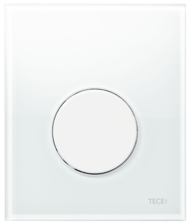 Tece Loop przycisk spłukujący do pisuaru szkło białe przycisk biały 9242650