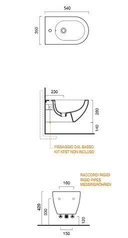 Catalano Sfera 54 bidet wiszący nero czarny matowy 1BSF54NS