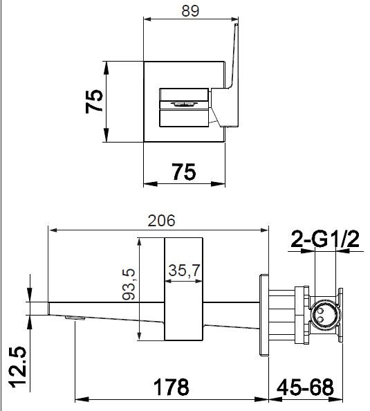 Omnires Fresh bateria umywalkowa podtynkowa chrom FR7115NCR