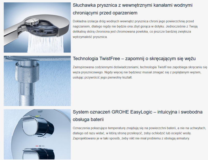 Grohe Euphoria System SmartControl 310 Duo Cube zestaw prysznicowy termostatyczny z deszczownicą 31cm chrom 26508000