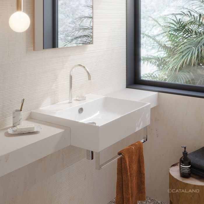 Catalano New Zero 55 umywalka póblatowa 55x47 biały Cataglaze 1LS55ZP00