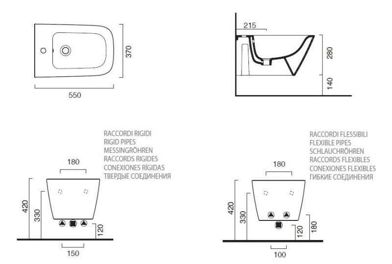 Catalano Green 55 bidet wiszący biały 1BS55GR00