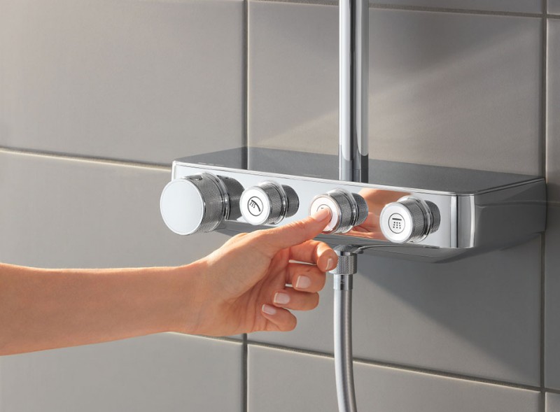 Grohe Euphoria System SmartControl 310 Duo Cube zestaw prysznicowy termostatyczny z deszczownicą 31cm chrom 26508000