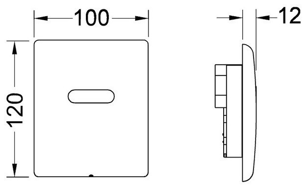 Tece Planus elektroniczny przycisk spłukujący do pisuaru zasilanie 220 V chrom połysk 9242353