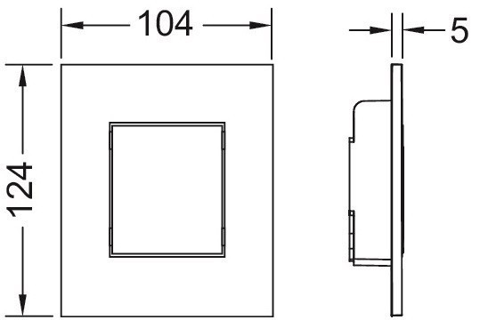 Tece Now przycisk spłukujący do pisuaru czarny 9242403