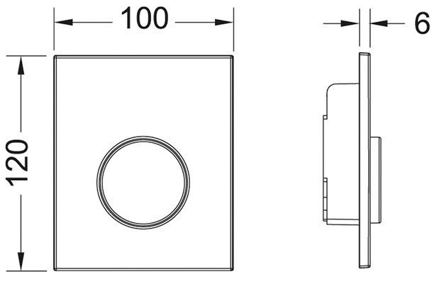 Tece Loop przycisk spłukujący do pisuaru chrom mat 9242625