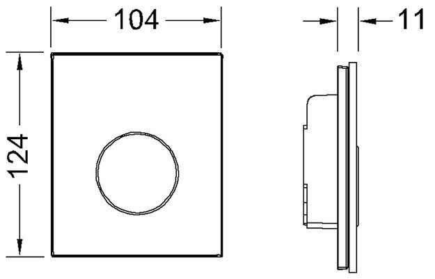 Tece Loop przycisk spłukujący do pisuaru szkło czarne przycisk biały 9242654