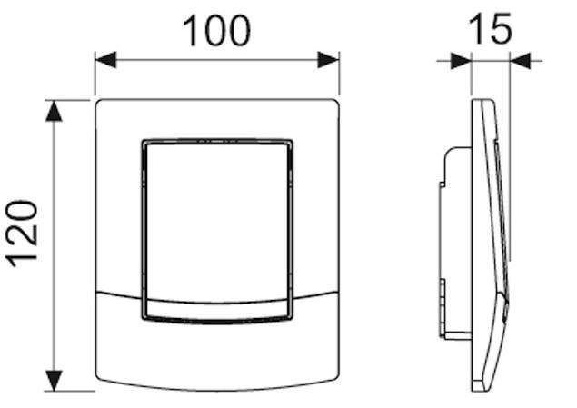 Tece Ambia przycisk spłukujący do pisuaru biały 9242100