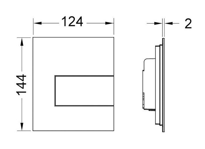 Tece Square przycisk spłukujący do pisuaru biały 9242812