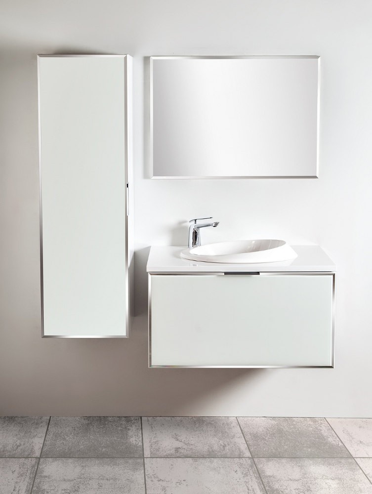 Sanitti Otto wpuszczana w blat 52,5x36,4 lany marmur biały połysk OTTO-52-BP