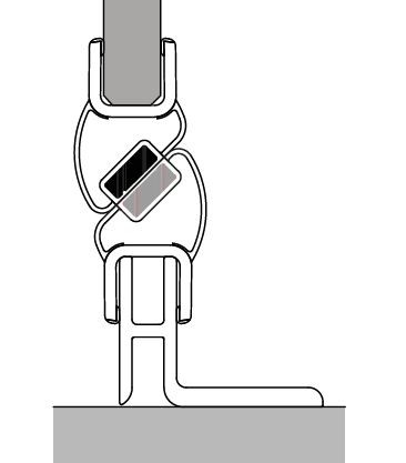 Sanswiss Annea Black Line zestaw montażowy do wnęki V.ANE.06