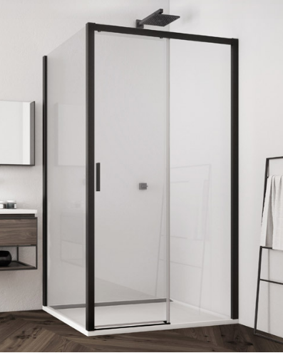 Sanswiss Top Line Black Line ścianka boczna 90 cm czarny mat przeźroczyste TOPF20900607