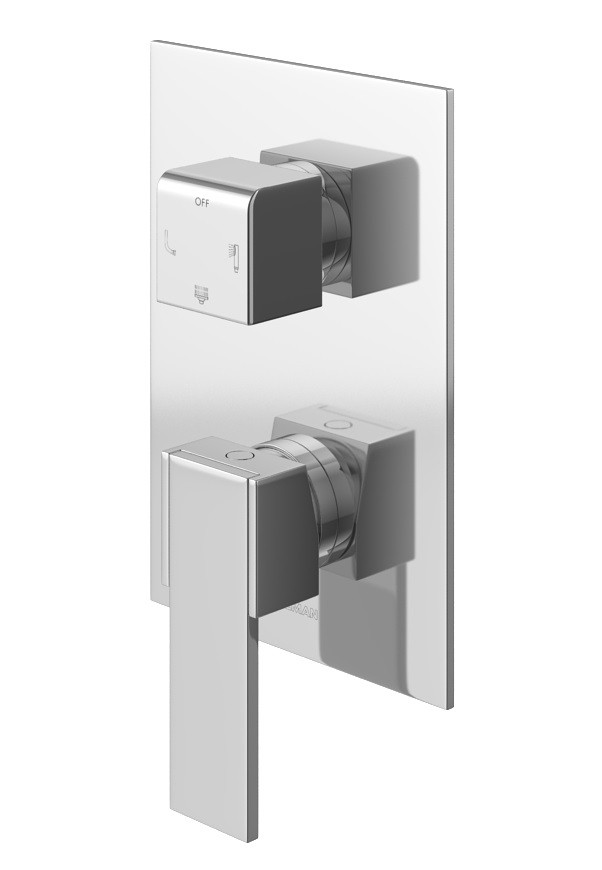 Kohlman Excelent bateria wannowo-prysznicowa podtynkowa 3-drożna chrom QW211H