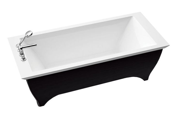Marmorin Teodor II wanna wolnostojąca z czarną obudową 180x75 Mineralicast P_P_084_05_1685