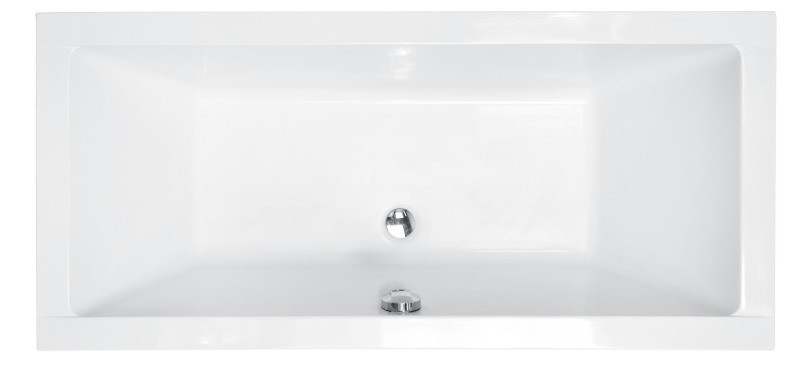 BESCO Quadro Slim wanna prostokątna 175x80 z płaskim rantem akryl biały WAQ-175-SL