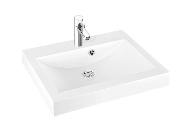 Marmorin Moira Bis 60 umywalka z otworem 60x50 cm Mineralicast 280 060 022 011