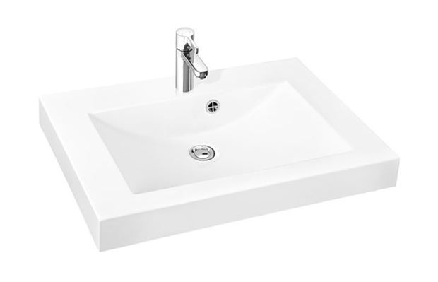 Marmorin Moira Bis 70 umywalka z otworem 70x50 cm Mineralicast 280 070 022 011