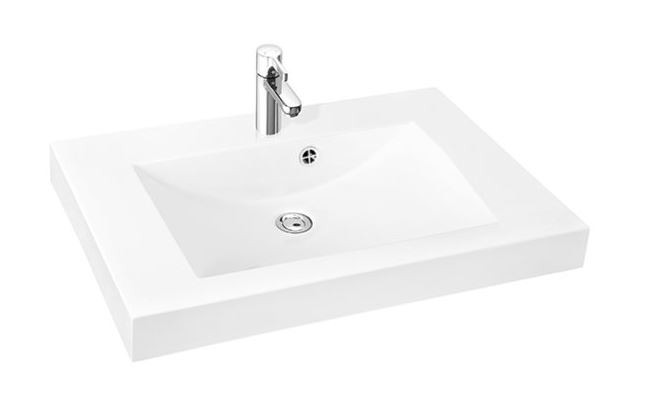 Marmorin Moira Bis 80 umywalka z otworem 80x50 cm Mineralicast 280 080 022 011