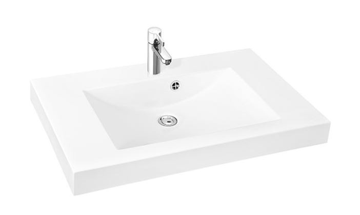 Marmorin Moira Bis 90 umywalka z otworem 90x50 cm Mineralicast 280 090 022 011