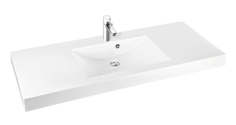 Marmorin Moira Bis 120 umywalka z otworem 120x50 cm Mineralicast 280 120 022 011