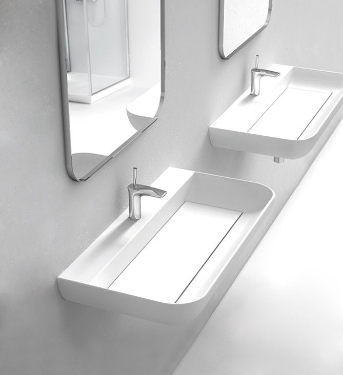 Marmorin Dione umywalka z otworem 70x45 cm Minerlaicast 505 070 020 011