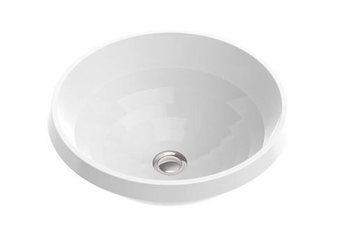 Marmorin Lena umywalka okrągła wpuszczana w blat 46,5x46,5 cm Mineralicast P_U_539_05_0465